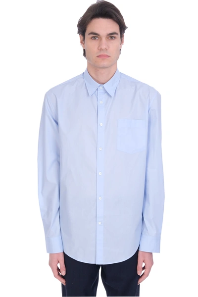 Shop Mauro Grifoni Shirt In Cyan Cotton
