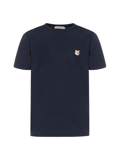 Shop Maison Kitsuné T-shirt In Navy