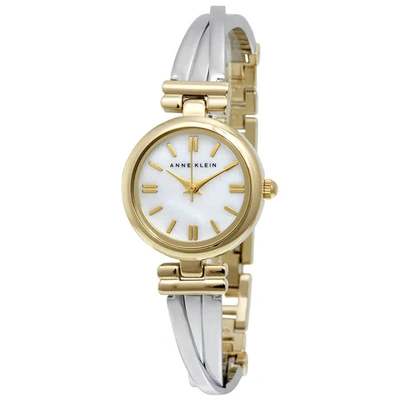 Shop Anne Klein Mother Of Pearl Dial Ladies Watch 1171mptt In Gold Tone,mother Of Pearl,silver Tone,yellow