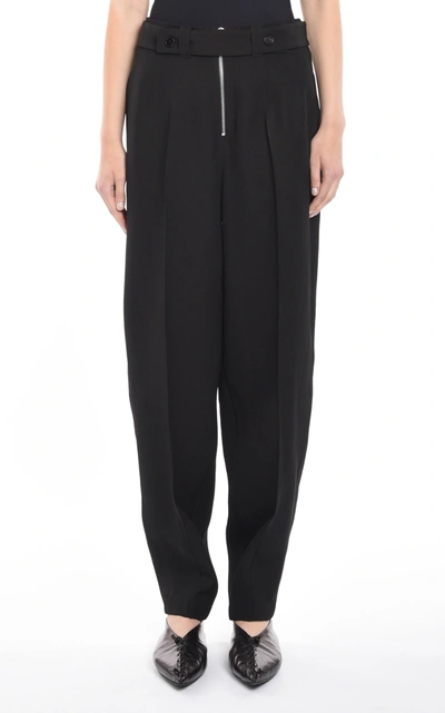 Shop Jil Sander Women's Wide Leg High-waisted Cargo Trouser In Black