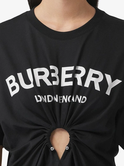 Shop Burberry Ring-detail T-shirt In Mixed Colours