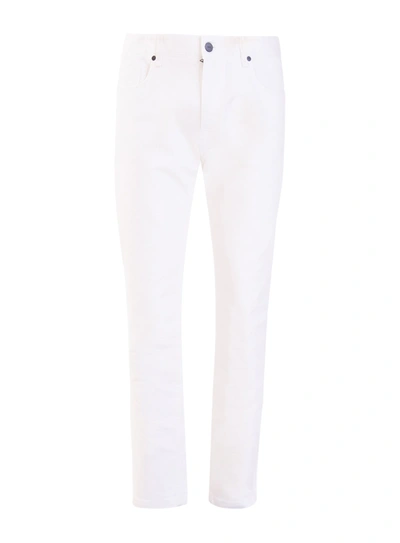 Shop Fendi Denim Jeans In Bianco