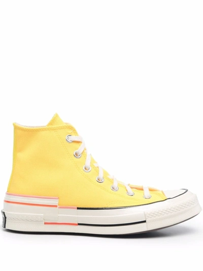 Shop Converse Colorblock Chuck 70 High-top Sneakers In Gelb