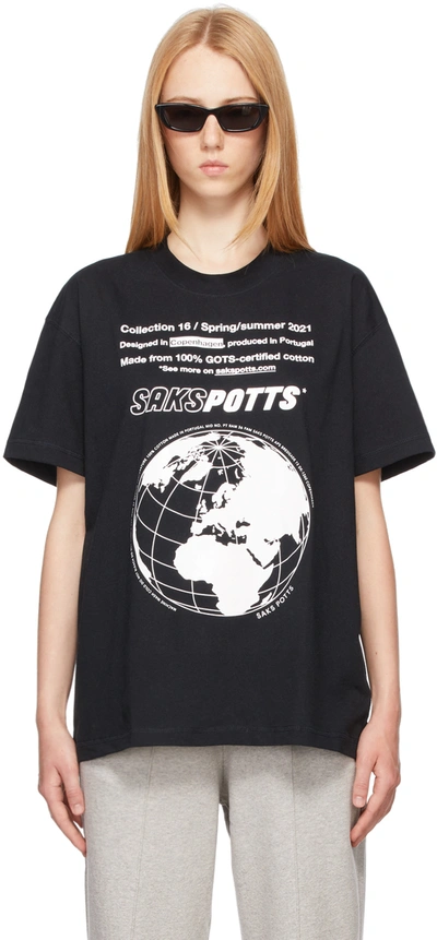 Saks Potts Tun Graphic-print Organic-cotton T-shirt In Black | ModeSens