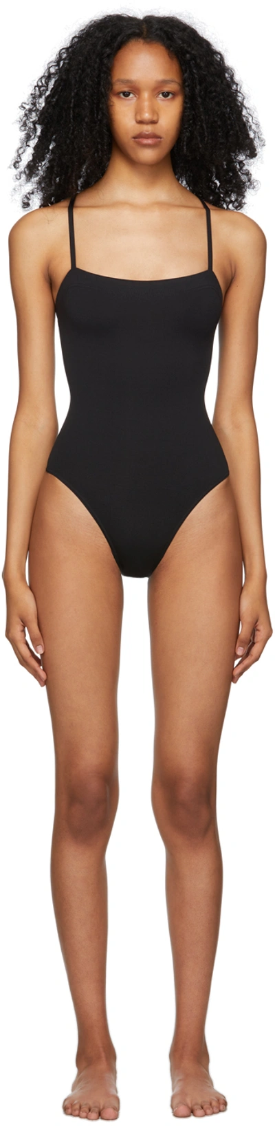 Shop Eres Black Aquarelle One-piece Swimsuit