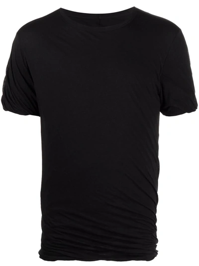 Shop Rick Owens Double Ss Organic-cotton T-shirt In Black