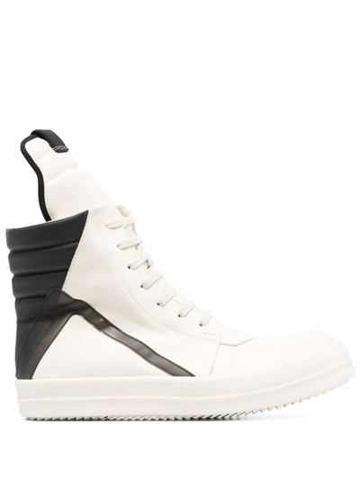 Shop Rick Owens Geobasket High-top Sneakers In Neutrals