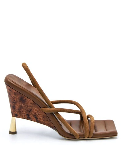 Shop Gia Couture X Rhw 2 Strappy Suede Sandals In Brown