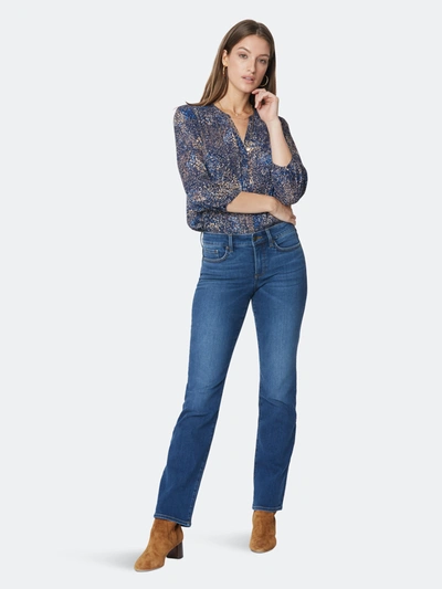 Shop Nydj Marilyn Straight Jeans In Blue