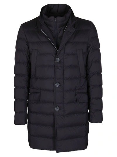 Shop Herno Padded Down Coat In Navy