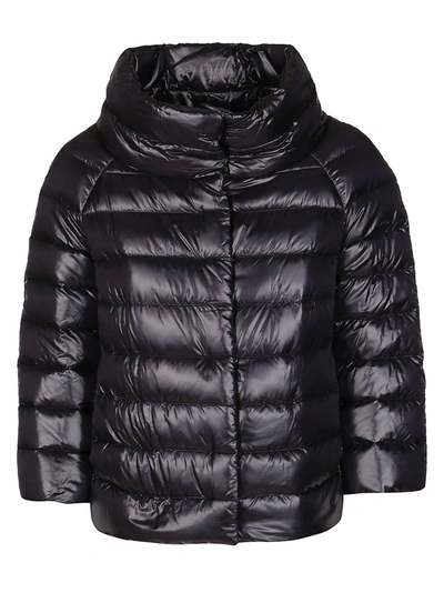Shop Herno Sofia Cropped Padded Jacket In Black