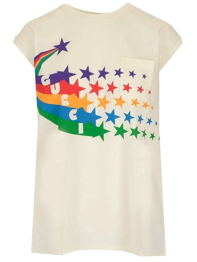 Shop Gucci Shooting Star Printed Tank Top In White