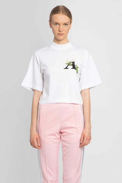 Shop Palm Angels T Shirts In White
