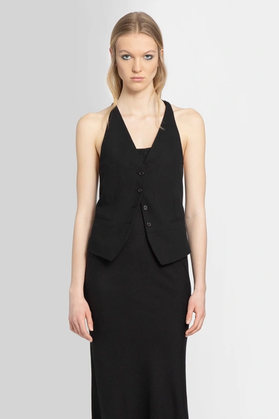 Shop Ann Demeulemeester Waistcoats In Black