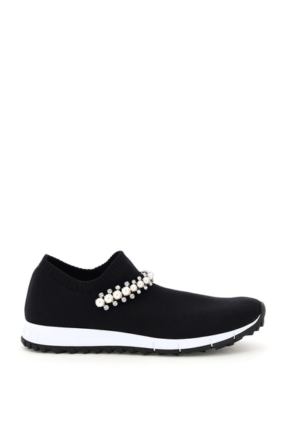 Shop Jimmy Choo Verona Knitted Sneakers In Black