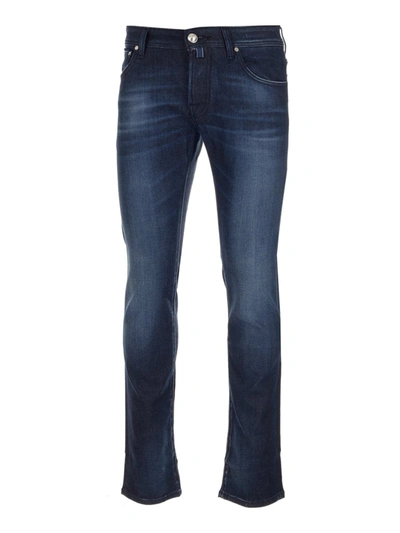 Shop Jacob Cohen Stonewashed Blue Jeans