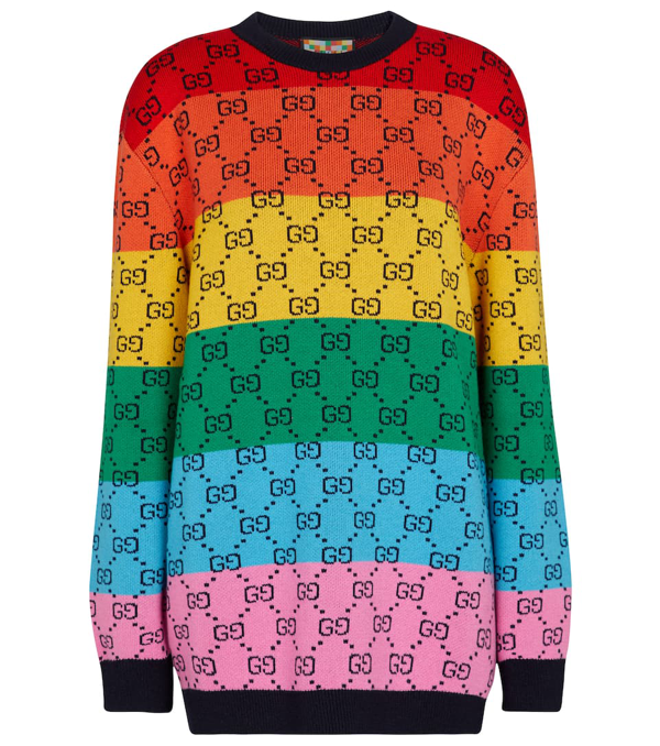 Gg Cotton Blend Knit Top