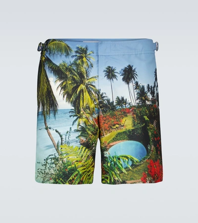 Shop Orlebar Brown Bulldog Photographic Swim Shorts In Multicoloured