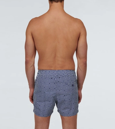 Shop Frescobol Carioca Angra Printed Swim Shorts In Blue