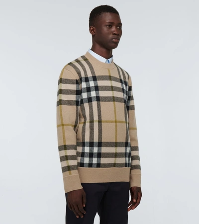 Shop Burberry Nixon Cashmere Sweater In Beige