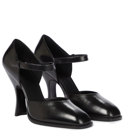 Shop The Row Mary Jane Leather Pumps In Black