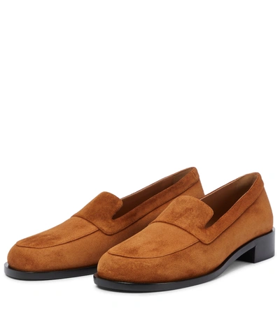 Shop The Row Garcon Suede Loafers In Brown