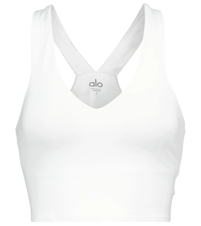 Shop Alo Yoga Airbrush Real Sports Bra In White