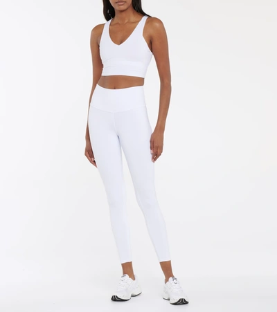 Shop Alo Yoga Airbrush High-rise Leggings In White