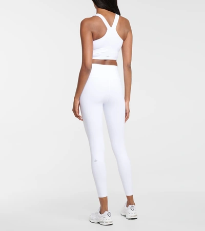 Shop Alo Yoga Airbrush High-rise Leggings In White