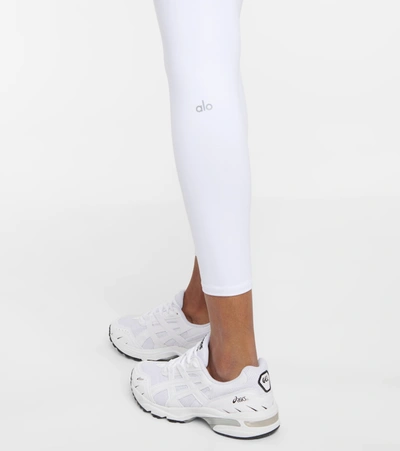 Shop Alo Yoga Airbrush High-rise Leggings In White