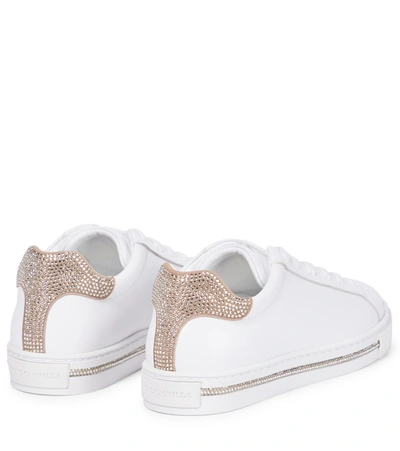 Shop René Caovilla Xtra Embellished Sneakers In White