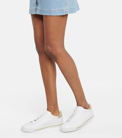 Shop René Caovilla Xtra Embellished Sneakers In White