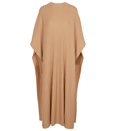 Shop Gabriela Hearst Taos Wool And Cashmere Poncho In Beige