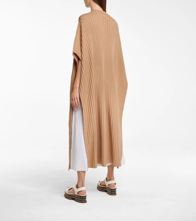 Shop Gabriela Hearst Taos Wool And Cashmere Poncho In Beige