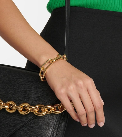 Shop Bottega Veneta Chains Gold-plated Bracelet In Yellow Gold