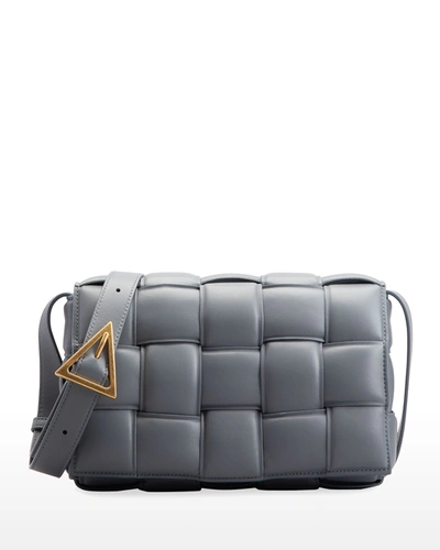 Shop Bottega Veneta Padded Cassette Crossbody Bag In Thunder