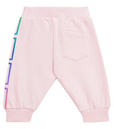 Shop Versace Baby Stretch-cotton Trackpants In Pink