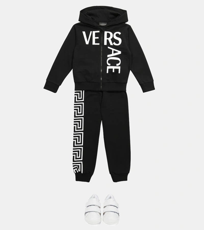 Shop Versace Cotton Tracksuit In Black