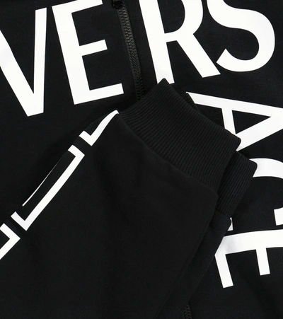 Shop Versace Cotton Tracksuit In Black