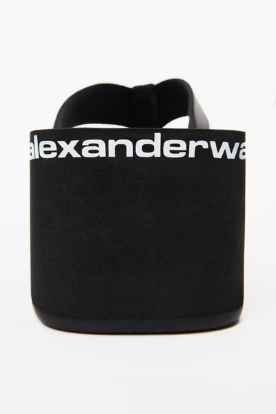 Shop Alexander Wang Aw Nylon Wedge Flip Flops In Black
