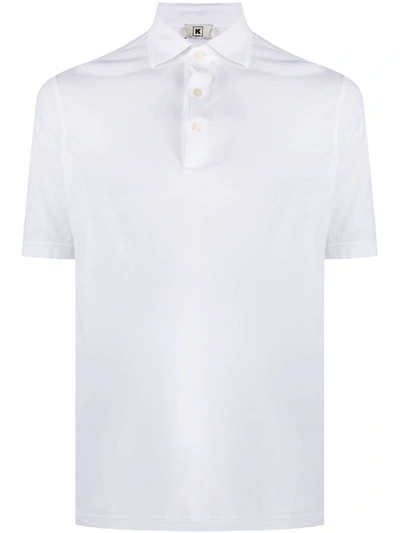 Shop Kired White Cotton Short-sleeve Polo Shirt