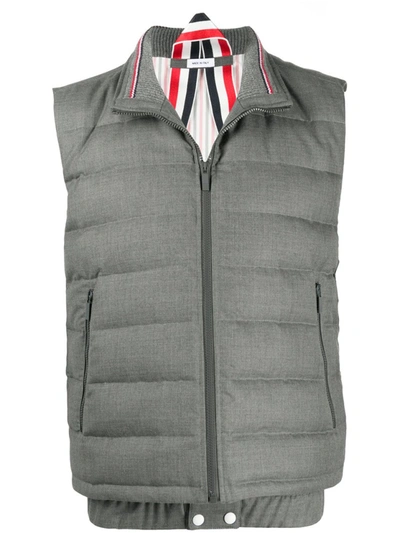 Shop Thom Browne Grey Twill Ski Vest