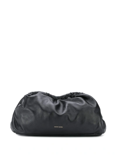 Shop Mansur Gavriel Black Leather Cloud Clutch Bag