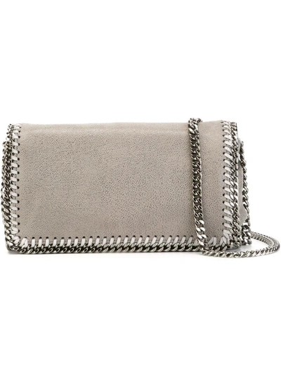 Shop Stella Mccartney Grey Artificial Leather Falabella Crossbody Bag