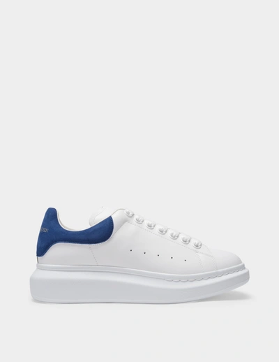 Shop Alexander Mcqueen Oversized  Sneakers -  - White/blue Paris - Leather In Multicoloured