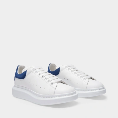 Shop Alexander Mcqueen Oversized  Sneakers -  - White/blue Paris - Leather In Multicoloured