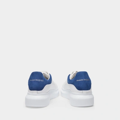 Shop Alexander Mcqueen Oversized  Sneakers -  - White/blue Paris - Leather In Multicoloured