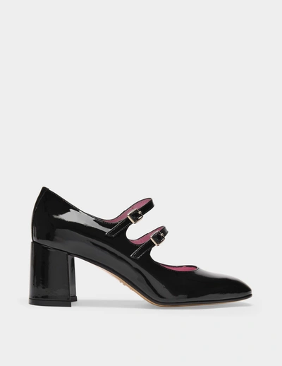 Carel Mary Jane Alice In Patent Leather In Black