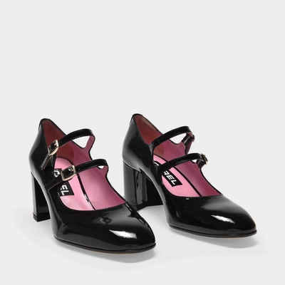 Carel Mary Jane Alice In Patent Leather In Black