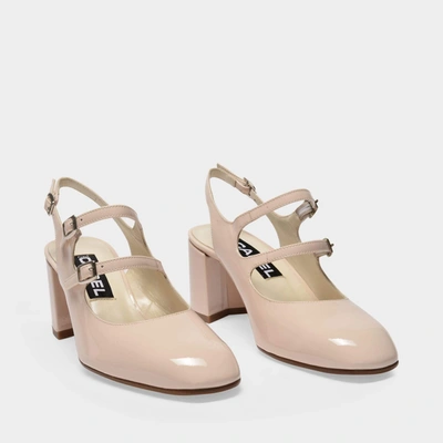 Carel Banana Patent-leather Pumps In Nude